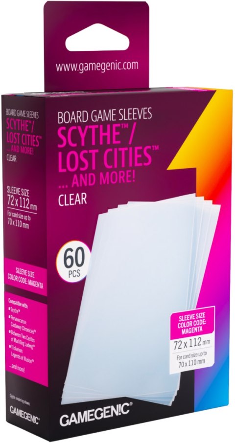 Gamegenic: Board Game Sleeves - Scythe (72x112 mm) - Clear Matte - 60 sztuk
