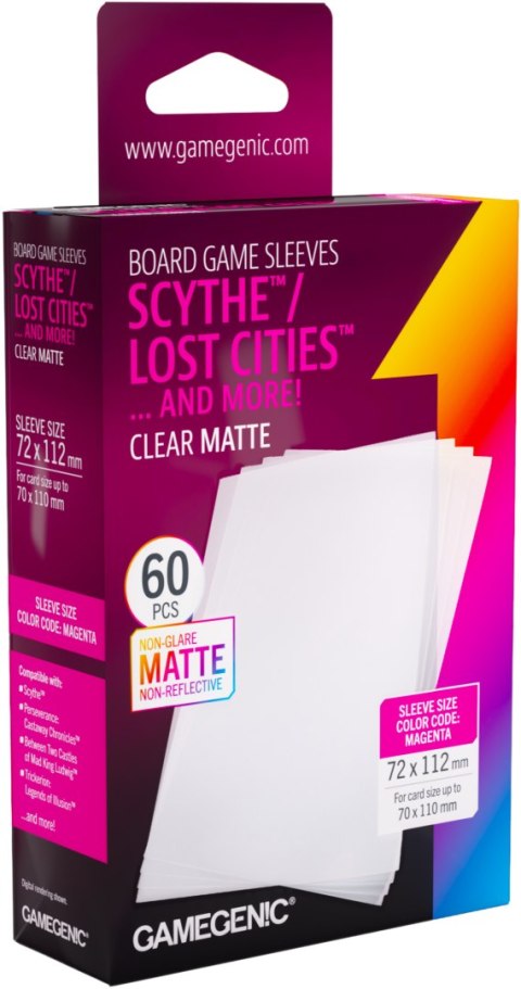 Gamegenic: Board Game Sleeves - Scythe (72x112 mm) - Clear Matte - 60 sztuk