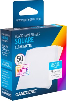 Gamegenic: Board Game Sleeves - Square (73x73 mm) - Clear Matte - 50 sztuk