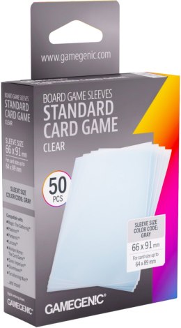 Gamegenic: Board Game Sleeves - Standard (66x91 mm) - Clear - 50 sztuk