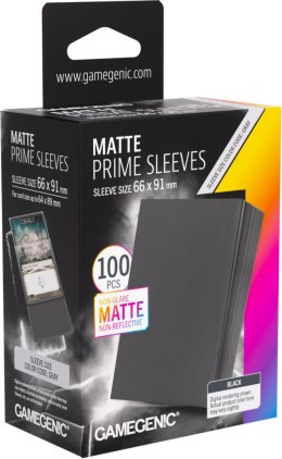 Gamegenic: Matte Prime Sleeves (66x91 mm) - Black - 100 sztuk
