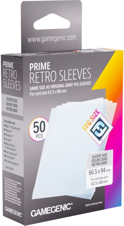 Gamegenic: Prime Retro Sleeves - FFG (66,5x94 mm) - 50 sztuk