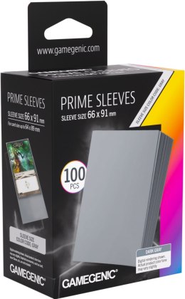 Gamegenic: Prime Sleeves (66x91 mm) - Dark Gray - 100 sztuk