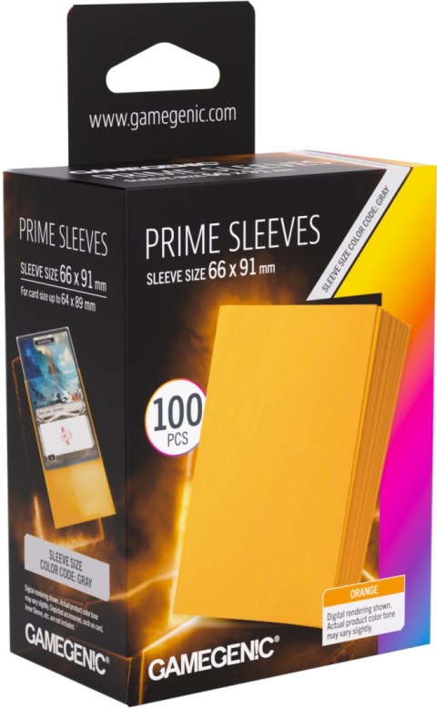 Gamegenic: Prime Sleeves (66x91 mm) - Orange - 100 sztuk