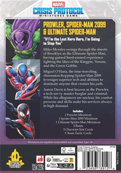 Marvel: Crisis Protocol - Prowler, Spider-Man 2099 & Ultimate Spider-Man