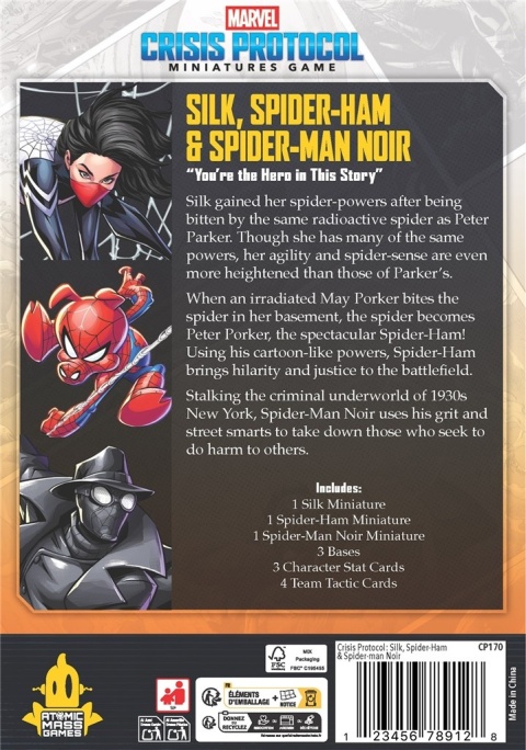 Marvel: Crisis Protocol – Silk, Spider-Ham & Spider-Man Noir Character Pack