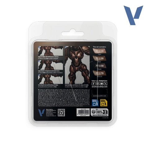 Vallejo: 77.269 - True Metallic Metal - Rusty Metal Paint Set (4)