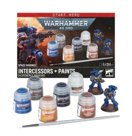 WARHAMMER 40,000: Space Marines Intercessor + Paint Set