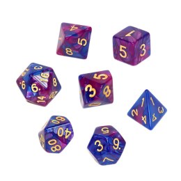 REBEL Komplet kości RPG - Dwukolorowe - Ciemnoniebiesko-purpurowe