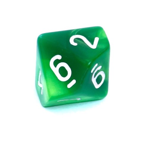 REBEL Kość dwukolorowa 10 Ścian - Cyfry - Zielono-żółta