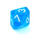 REBEL Kość kryształowa 10 Ścian - Cyfry - Niebieska