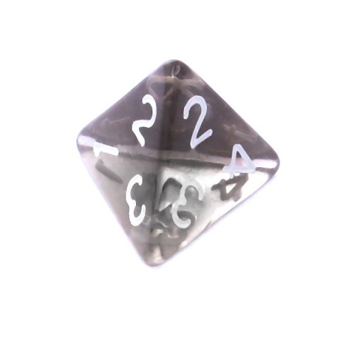 REBEL Kość kryształowa 4 Ściany - Cyfry - Czarna