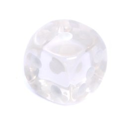 REBELKość kryształowa 6 Ścian - 16 mm - Oczka - Biała