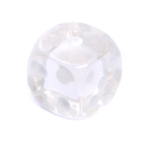 REBELKość kryształowa 6 Ścian - 16 mm - Oczka - Biała