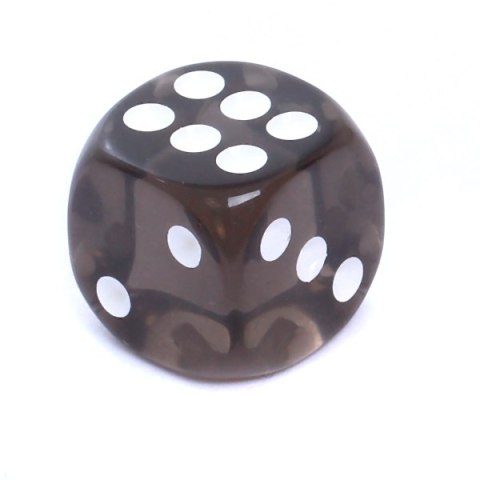 REBEL Kość kryształowa 6 Ścian - 16 mm - Oczka - Czarna