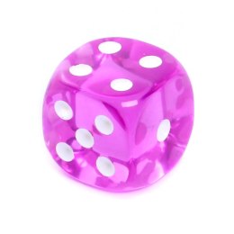 REBEL Kość kryształowa 6 Ścian - 16 mm - Oczka - Fioletowa