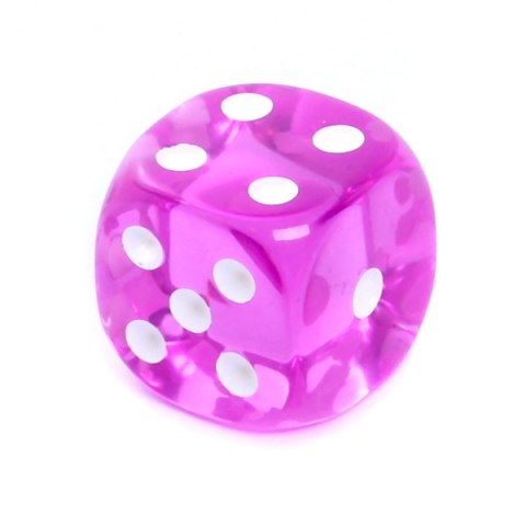 REBEL Kość kryształowa 6 Ścian - 16 mm - Oczka - Fioletowa