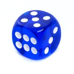 REBEL Kość kryształowa 6 Ścian - 16 mm - Oczka - Niebieska