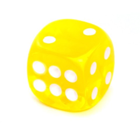 REBEL Kość kryształowa 6 Ścian - 16 mm - Oczka - Żółta
