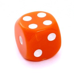 REBEL Kość matowa 6 Ścian - 12 mm - Oczka - Pomarańczowa