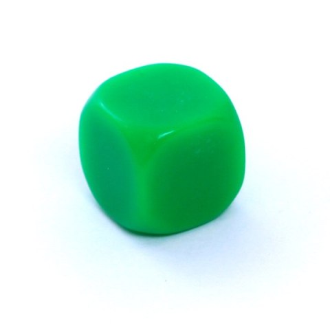 REBEL Kość matowa 6 Ścian - 16 mm - Bez symboli - Zielona