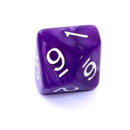 REBEL Kość perłowa 10 Ścian - Cyfry - Fioletowa