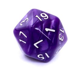 REBEL Kość perłowa 20 Ścian - Cyfry - Fioletowa