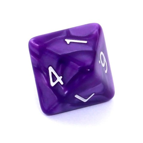 REBEL Kość perłowa 8 Ścian - Cyfry - Fioletowa