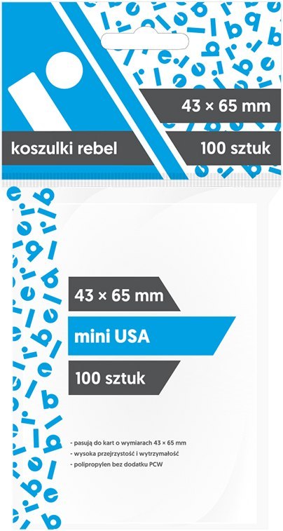 Rebel Koszulki na karty (43x65 mm) "Mini USA", 100 sztuk