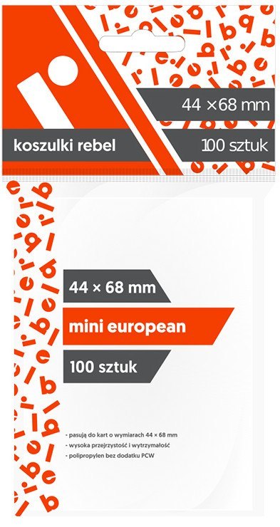 Rebel Koszulki na karty (44x68 mm) "Mini European", 100 sztuk