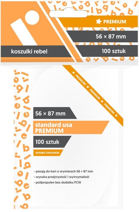 Rebel Koszulki na karty (56x87 mm) "Standard USA Premium", 100 sztuk