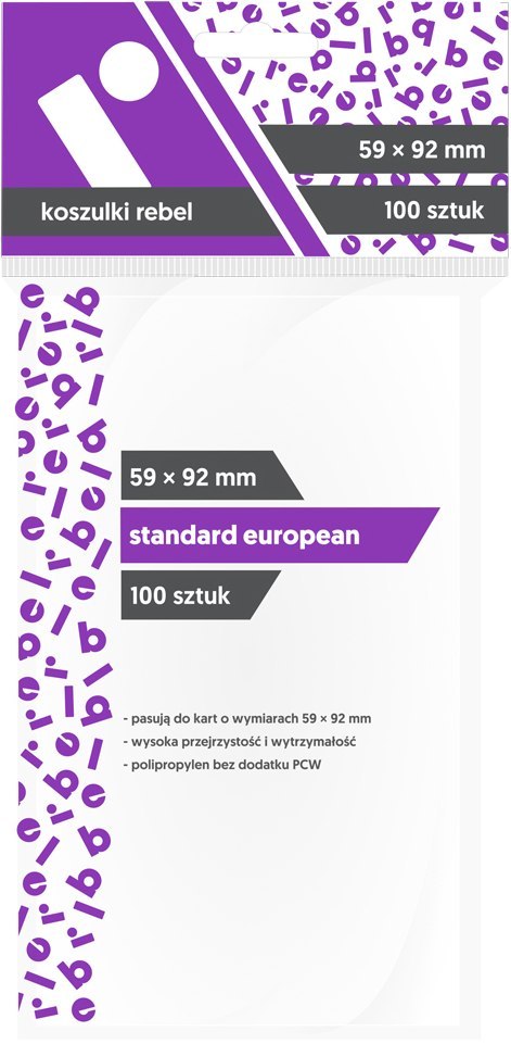 Rebel Koszulki na karty (59x92 mm) "Standard European", 100 sztuk