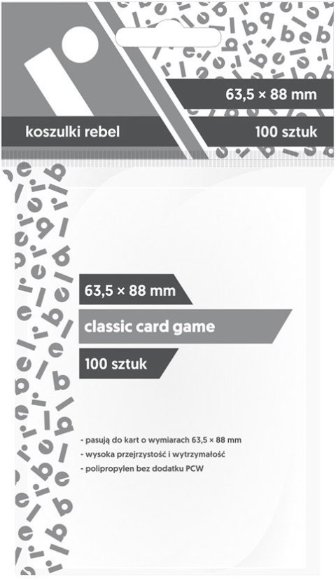 Rebel Koszulki na karty (63,5x88 mm) "Classic Card Game", 100 sztuk