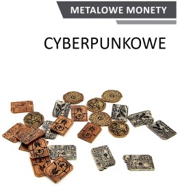 Metalowe Monety - Cyberpunkowe (zestaw 24 monet)