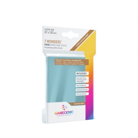 Gamegenic: Prime 7 Wonders Sleeves (67x103 mm), 80 sztuk [BROWN]