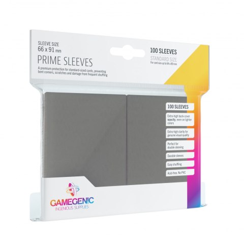 GAMEGENIC Prime CCG Sleeves (66x91 mm) - Dark Gray, 100 sztuk
