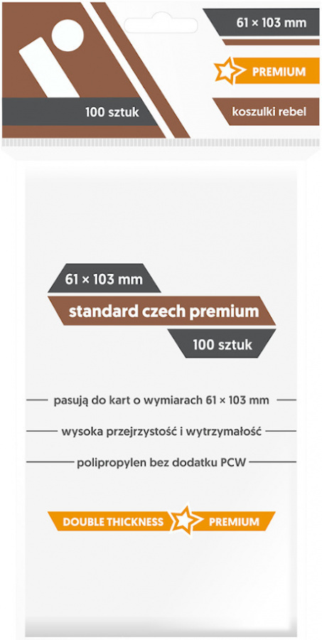 Rebel Koszulki na karty (61x103 mm) "Standard Czech Premium", 100 sztuk