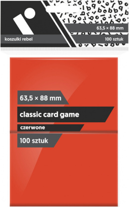Rebel Koszulki na karty (63,5x88 mm) "Classic Card Game", 100 sztuk, Czerwone