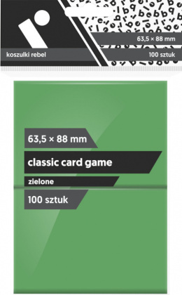 Rebel Koszulki na karty (63,5x88 mm) "Classic Card Game", 100 sztuk, Zielone