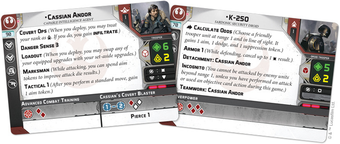Star Wars: Legion - Cassian Andor and K-2SO Commander Expansion