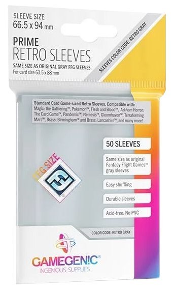 Gamegenic Gamegenic: Prime Retro Sleeves (66,5x94 mm) 50 sztuk, Clear