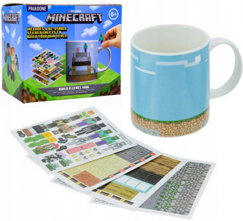 Minecraft Build a Level Mug - kubek Minecraft plus 4 arkusze naklejek