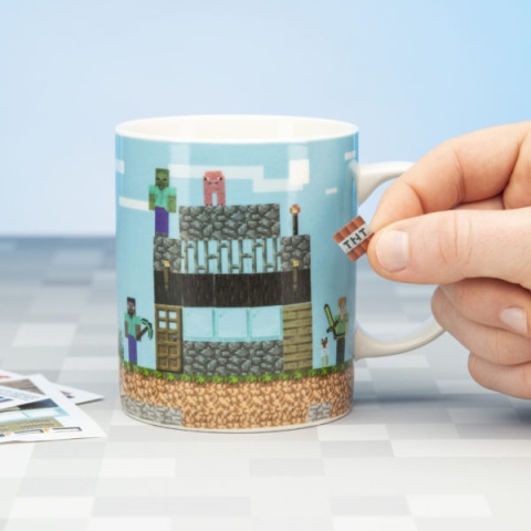 Minecraft Build a Level Mug - kubek Minecraft plus 4 arkusze naklejek