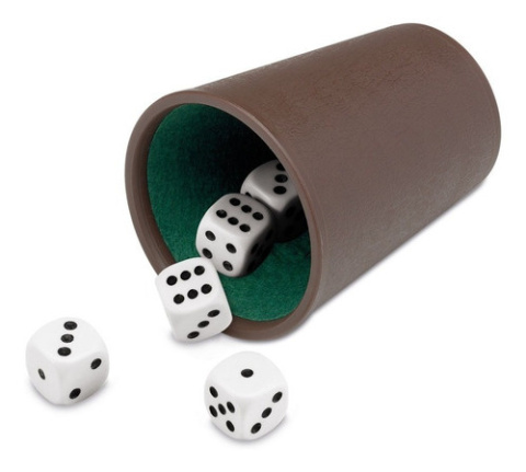 Zestaw do gry w kości + kubek OCZKA