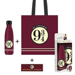 Zestaw Harry Potter Peron 9 3/4:torba na zakupy, butelka 500 ml, magnes
