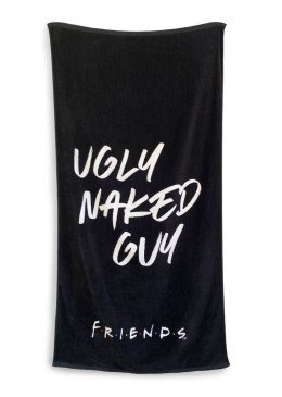 Ręcznik czarny Przyjaciele Ugly Naked Guy (rozmiar: 150 x 75 cm)