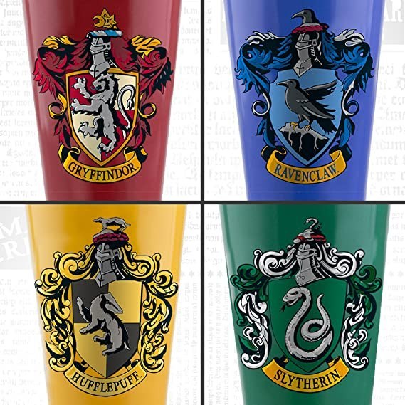 Zestaw 4 szklanek Harry Potter