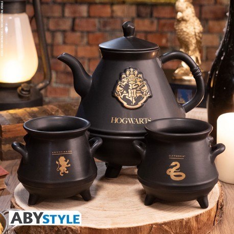 Zestaw do herbaty Harry Potter Hogwarts (czajnik plus 2 kubki) - ABS