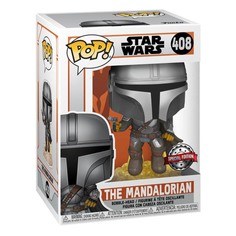 Funko POP TV: Star Wars: The Mandalorian - Mando (Flying with Blaster)