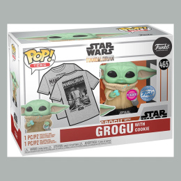 Funko POP Tee Box TV: Star Wars The Mandalorian - Grogu with Cookie